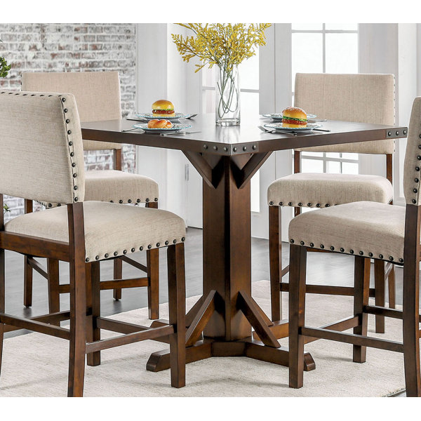 Winston Porter Ezequias Counter Height Pedestal Dining Table Wayfair